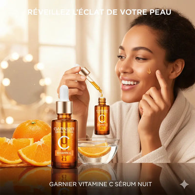 Sérum Nuit Éclatant à la Vitamine C & Acide Hyaluronique - 30 ml QuickBuySN